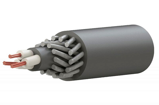 Geophysical cable in a polymer shell